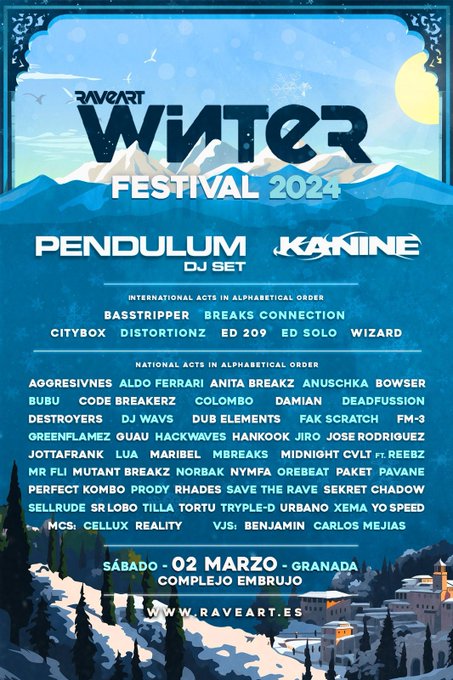Presentado el cartel del Winter Festival de Raveart 2024 – HOUSE ANDUJAR